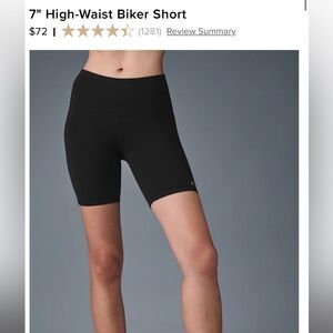 ALO Yoga High-Waist Biker Short 7” in X-Small